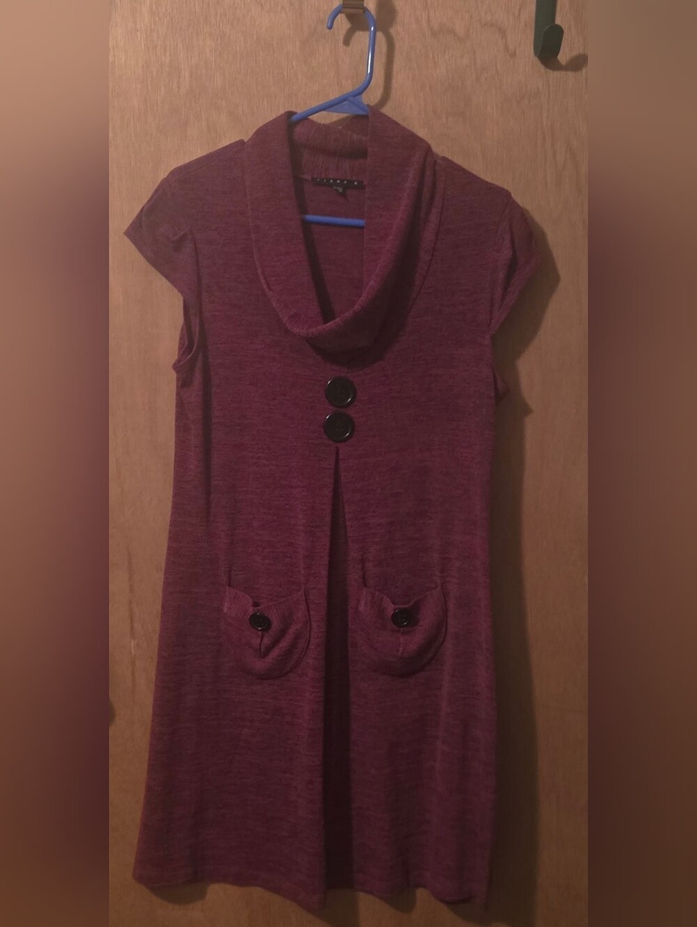 Tiana B. Layered Knit Dress in Berry